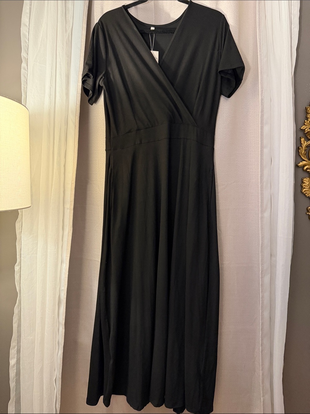Classic Black Wrap Dress - Elegant Everyday Style